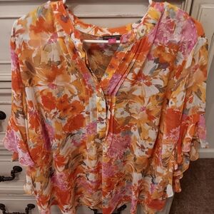 Floral Multicolor Women's Top